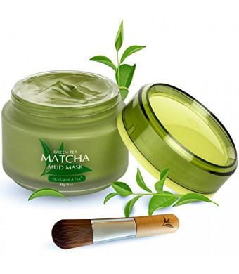 Green Tea Matcha Facial Mud Mask, Removes Blackheads, Reduces Wrinkles, Nourishing, Moisturizing, Improves Overall Complexion, Best Antioxidant, Younger Looking Skin, All Skin Face Types