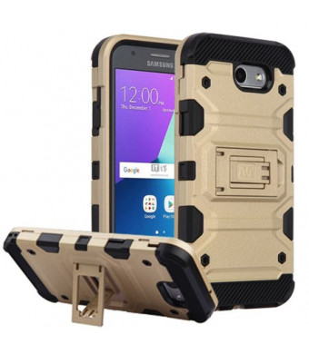 Gold Defense Double Layered Case For Samsung Galaxy Amp Prime 2 / J3 Eclipse / J3 Mission