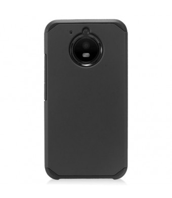 MUNDAZE Black Slim Double Layered Case For Motorola Moto E4 PLUS Phone