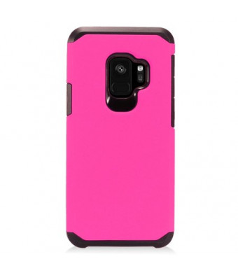 MUNDAZE Hot Pink Slim Double Layered Case For Samsung Galaxy S9 Phone