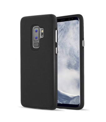 MUNDAZE Black EZPRESS Double Layered Case For Samsung Galaxy S9 PLUS Phone