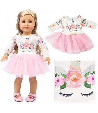 American Girls Doll Unicorn Clothes Outfit Pajamas 18 Inch Unicorn American Girls Doll Clothes and Accessories for 18" American Girls Dolls Clothes ,My Life Girls Doll Clothes Baby Journey Accessories