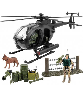Click N' Play Military Attack Combat Helicopter Action Figure Set, 20 Pieces