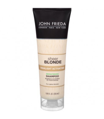 John Frieda Sheer Blonde Highlight Activating Brightening Shampoo, Lighter Blondes, 8.45 Oz
