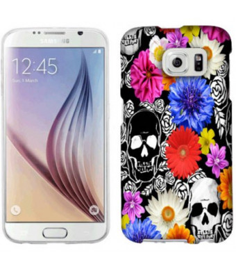 Mundaze Skulls And Flowers Phone Case Cover for Samsung Galaxy S6