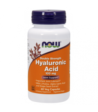 NOW HYALURONIC ACID 100MG 2X PLUS 60 VCAPS