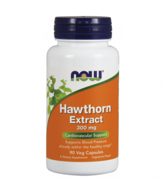 NOW Hawthorn Extract 300 mg Vegetable Capsules, 90 Ct