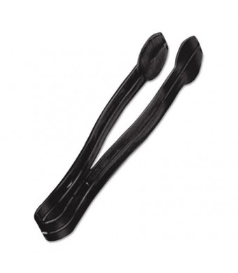 WNA Plastic Tongs, 9 Inches, Black, 48/Case