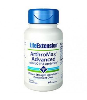 Life Extension ArthroMax Advanced with UC-II and ApresFlex 60 Capsules