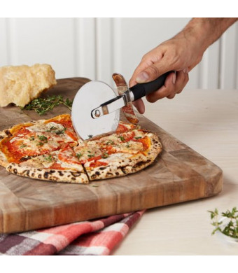 Tasty Classic Wheel Pizza Cutter with Soft Grip Handle, Black
