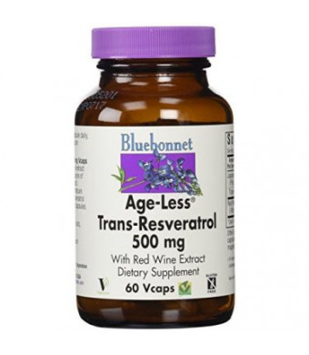 Bluebonnet Age-Less Trans-Resveratrol 500 Mg, 60 Ct