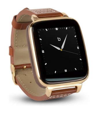 Refurbished BIT Smart Watch BROWN CALFSKIN LEATHER STRAP/GOLD