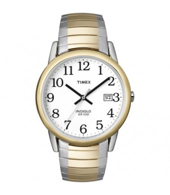 Timex Men's Easy Reader Watch, Two-Tone Stainless Steel Expansion Band