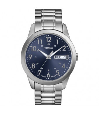 Timex Men's South Street Sport Watch, Silver-Tone Stainless Steel Expansion Band