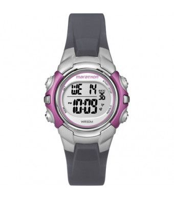 Marathon by Timex Women's Digital Mid-Size Watch, Gray Resin Strap