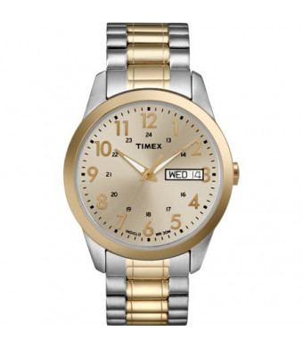 Timex Men's South Street Sport Champagne Dial Watch, Extra Long Stainless Steel Expansion Band