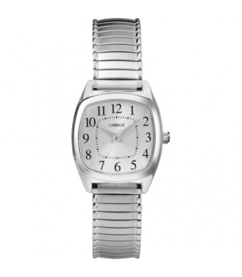 Carriage by Timex Women's Courtney Watch, Silver-Tone Stainless Steel Expansion Band