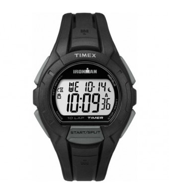 Timex Men's Ironman Essential 10 Full-Size Watch, Black Resin Strap