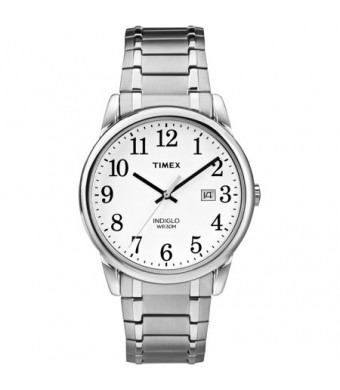 Timex Men's Easy Reader Watch, Silver-Tone Stainless Steel Expansion Band