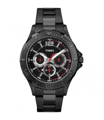 Timex Men's Taft Street Multifunction Watch, Black Stainless Steel Bracelet