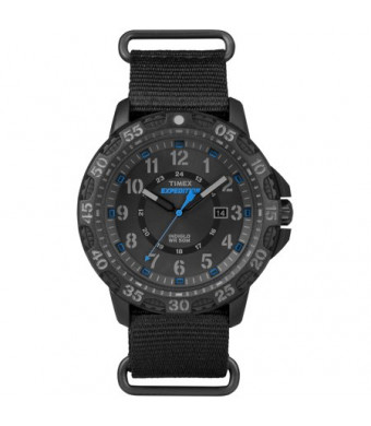 Timex Men's Expedition Gallatin Watch, Black Nylon Slip-Thru Strap