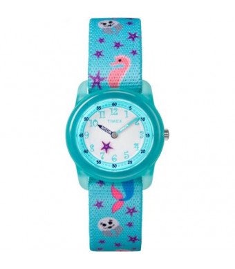 Timex Girls Time Machines Teal Sea Watch, Elastic Fabric Strap