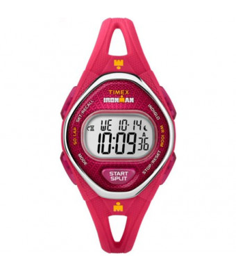 Timex Women's Ironman Sleek 50 Pink Watch, Silicone Strap
