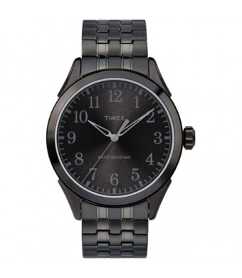 Timex Men's Briarwood Black Watch, Stainless Steel Expansion Band