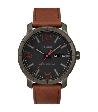 Timex Men's Mod 44 Brown/Black Watch, Leather Strap