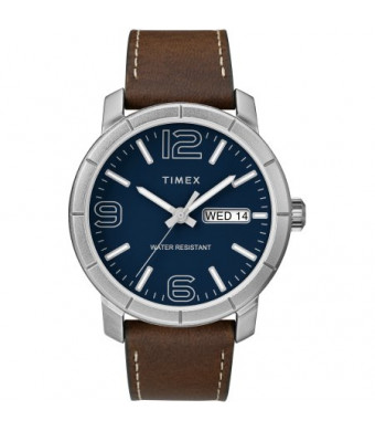 Timex Men's Mod 44 Brown/Blue Watch, Leather Strap