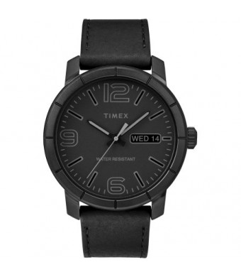 Timex Men's Mod 44 Black Watch, Leather Strap