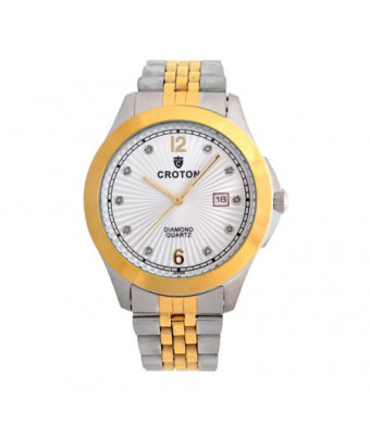 Croton Men's Two-Tone Diamond dial Watch