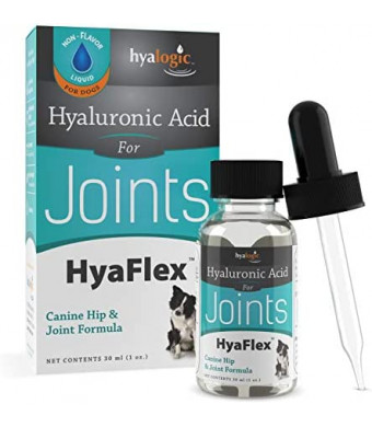 Dog Joint Supplement, Hyalogic Hyaluronic Acid Joint Supplement for Dogs, HyaFlex - 30-60 Day Supply, 1oz HA Canine Joint Support, Cartilage Supplement & Dog Coat Supplement, W/ No Fuss Liquid Dropper