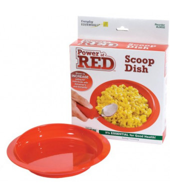 Power of Red Scoop Dish with Suction Bottom