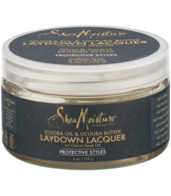 SheaMoisture Jojoba Oil & Ucuuba Butter Laydown Lacquer Protective Styles Hair Gel 4 oz. Jar