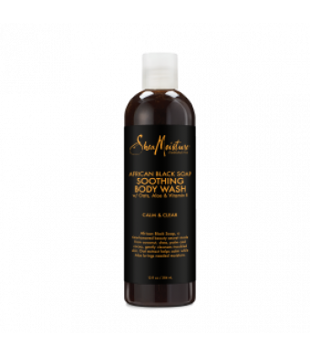 African Black Soap Body Wash - Moisturizes and Soothes Dry, Sensitive Skin - Sulfate-Free with Natural and Organic Ingredients - Cleanses Pores and Hydrates for Smooth Skin (13 oz)