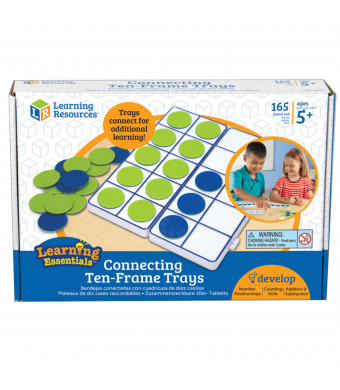 Learning Resources, LRNLER6650, Connecting Ten-Frame Trays, 1 / Set, Multi