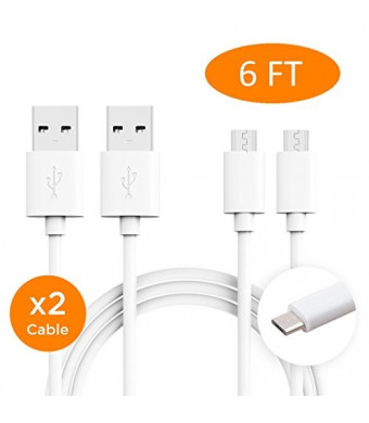 Ixir ZTE nubia Z9 Max Charger (6 FEET) Micro USB 2.0 Cable Kit by TruWire - {Wall Charger + Car Charger + 2 Cable} True Digital Adaptive Fast Charging uses dual voltages for up to 50% faster charging!