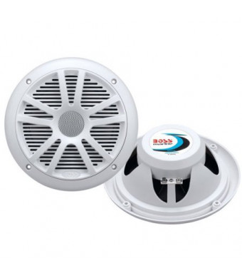 Boss Audio MR6W Marine 6.5" Dual Cone Speakers, White (Pair of Speakers)