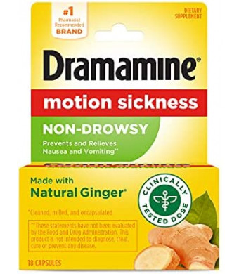 Dramamine Motion Sickness Non-Drowsy, 18 Count