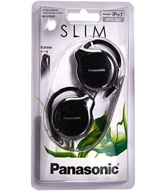 Panasonic- Rp-hs46e-k Slim Clip On Earphone - Black
