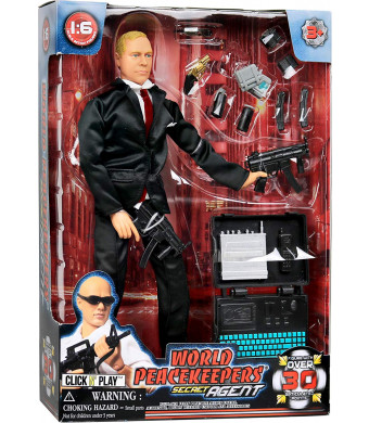 Click N' Play Secret Service With Suit 12" Inch Action Figure Play Set With Accessories.