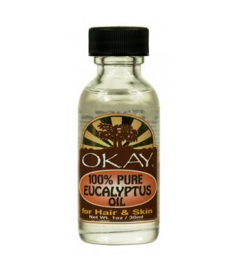 Okay 100% Oure Eucalyptus Oil For Hair and Skin, 1 Oz