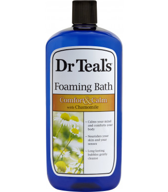Dr Teal's Comfort & Calm Foaming Bubble Bath with Pure Epsom Salt and Chamomile, 34 fl.oz.