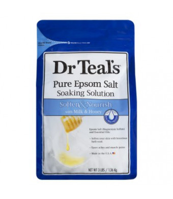 Dr. Teal's Soften & Nourish Epsom Salt Soaking Solution, 3 lb