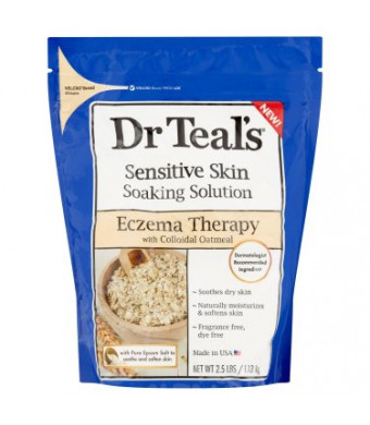 Dr Teal's Sensitive Skin Soaking Solution Eczema Therapy, 2.5 lbs