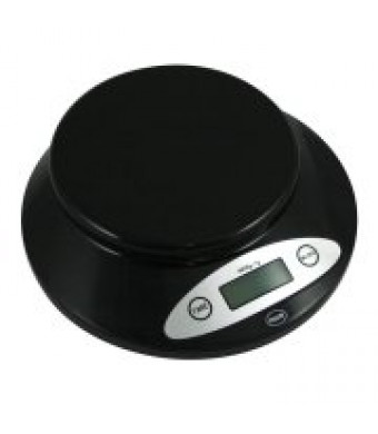 American Weigh Scales 5KBOWL-BK Digital Kitchen Scale Black
