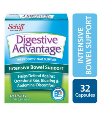 Digestive Advantage Intensive Bowel Support, Probiotic Digestive Enzyme Supplement, 32 Capsules