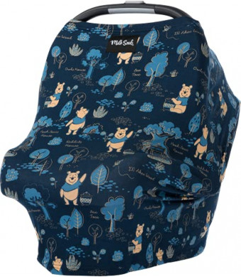 Milk Snob Original Disney 5-in-1 Cover, Winnie The Pooh, Added Privacy for Breastfeeding, Baby Car Seat, Carrier, Stroller, High Chair, Shopping Cart, Lounger Canopy - Newborn Essentials, Nursing Top