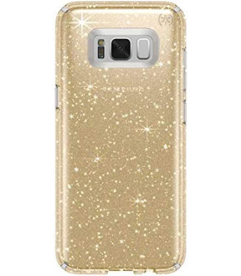 Speck Products Presidio Clear + Glitter Cell Phone Case for Samsung Galaxy S8 Plus - Clear With Gold Glitter/Clear